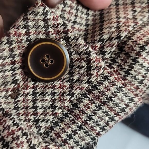 LOFT Checkered Wool Dress Shorts Size 6 - Picture 7 of 7